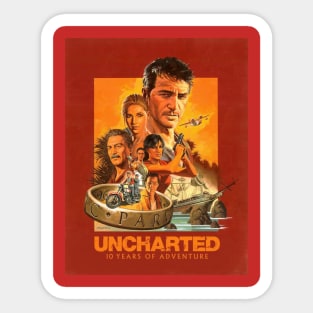 Uncharted 10 Years Of Adventure Sticker